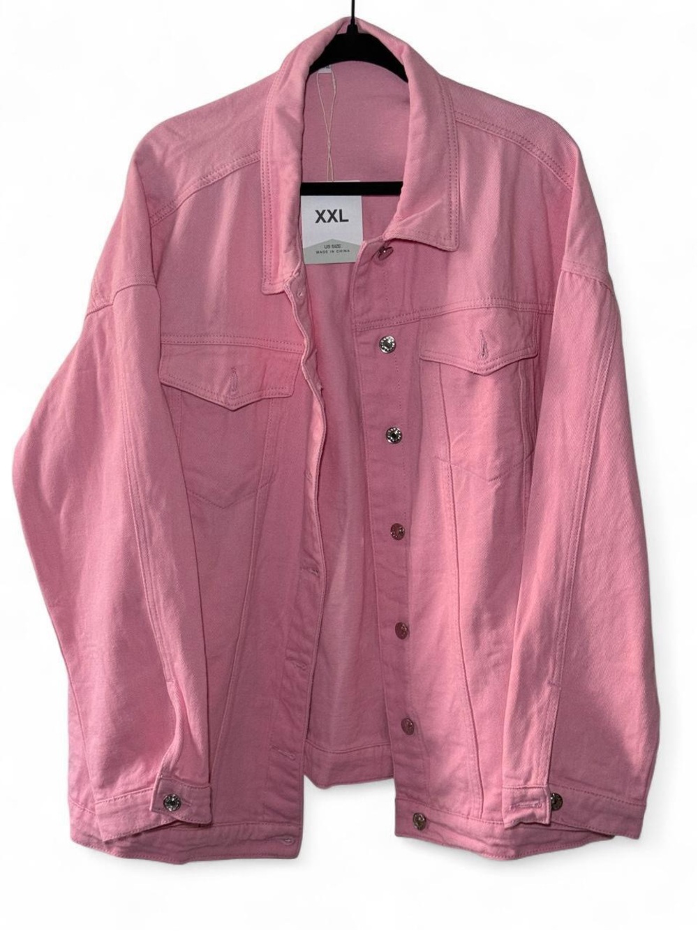 NWT Pink Denim Jacket Oversized XXL Shacket
Boyfriend Trucker Coat 2XL